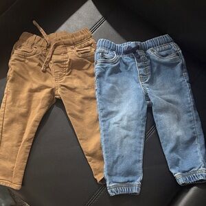 Carter's Brown Corduroy & Light Blue Denim Jogger Jeans